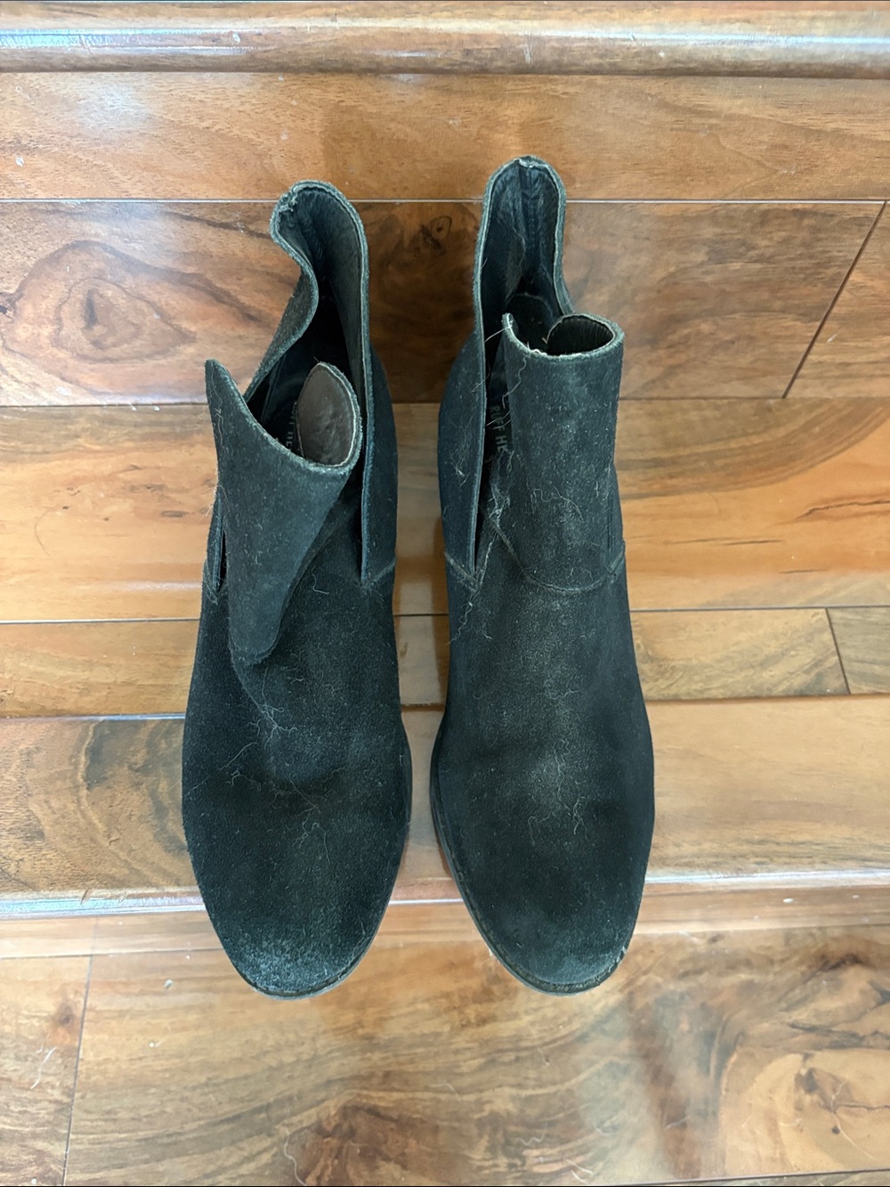 Ruff Hewn Black Suede Ankle Booties